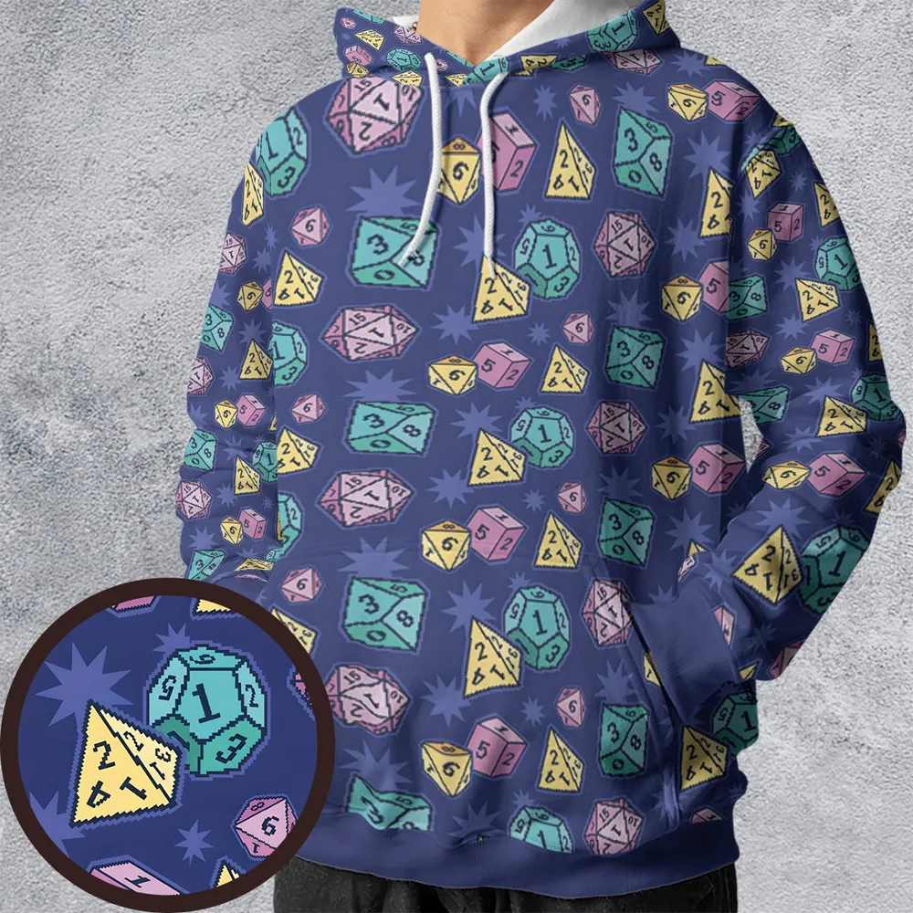 Pixel Dice All-over Print Hoodie - 1