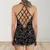 Floral Dice Criss Cross Tank Top - 3