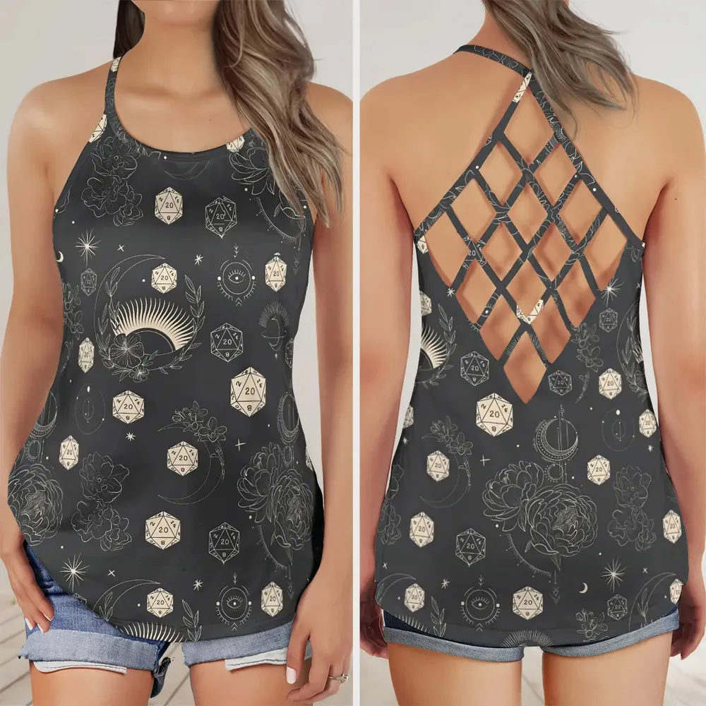 Explosion Dice Criss Cross Tank Top - 1