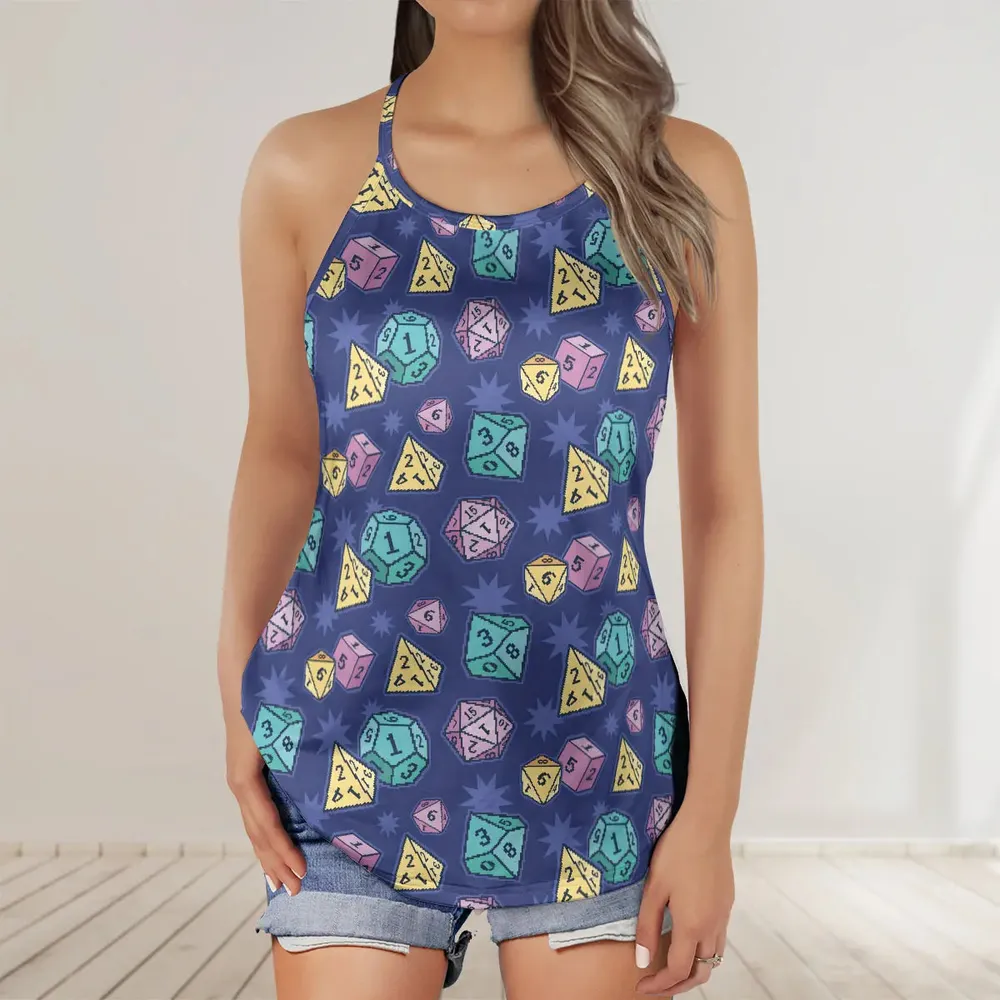 Pixel Dice Criss Cross Tank Top - 2