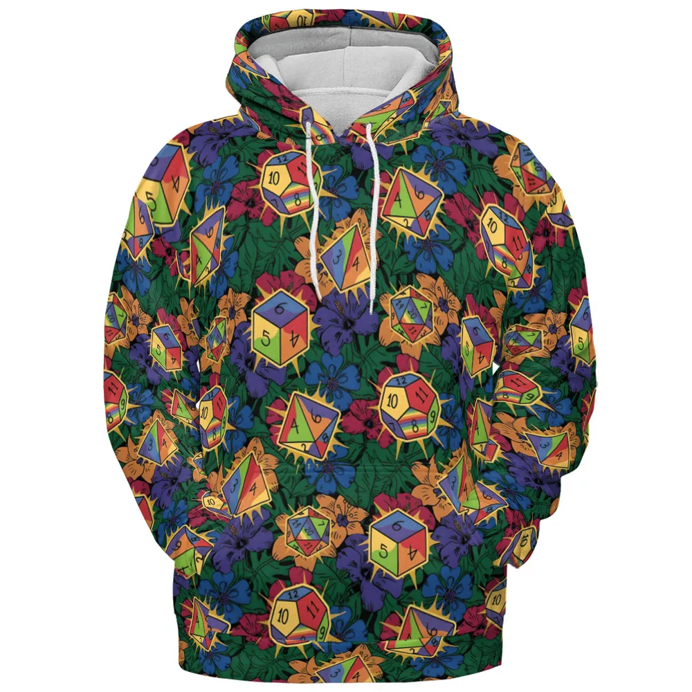 Rainbow Dice All-over Print Hoodie - 2