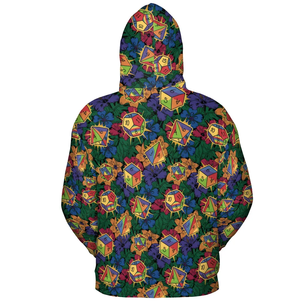 Rainbow Dice All-over Print Hoodie - 3