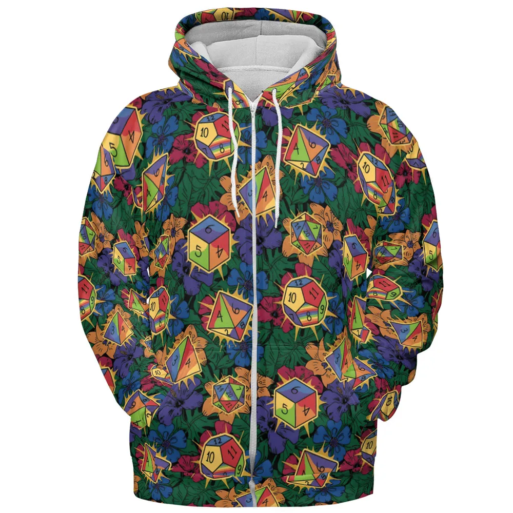 Rainbow Dice All-over Print Hoodie - 4