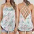 Soft Flower Dice Criss Cross Tank Top - 1