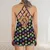 Rainbow Galaxy Dice Criss Cross Tank Top - 3
