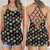 Rainbow Galaxy Dice Criss Cross Tank Top - 1