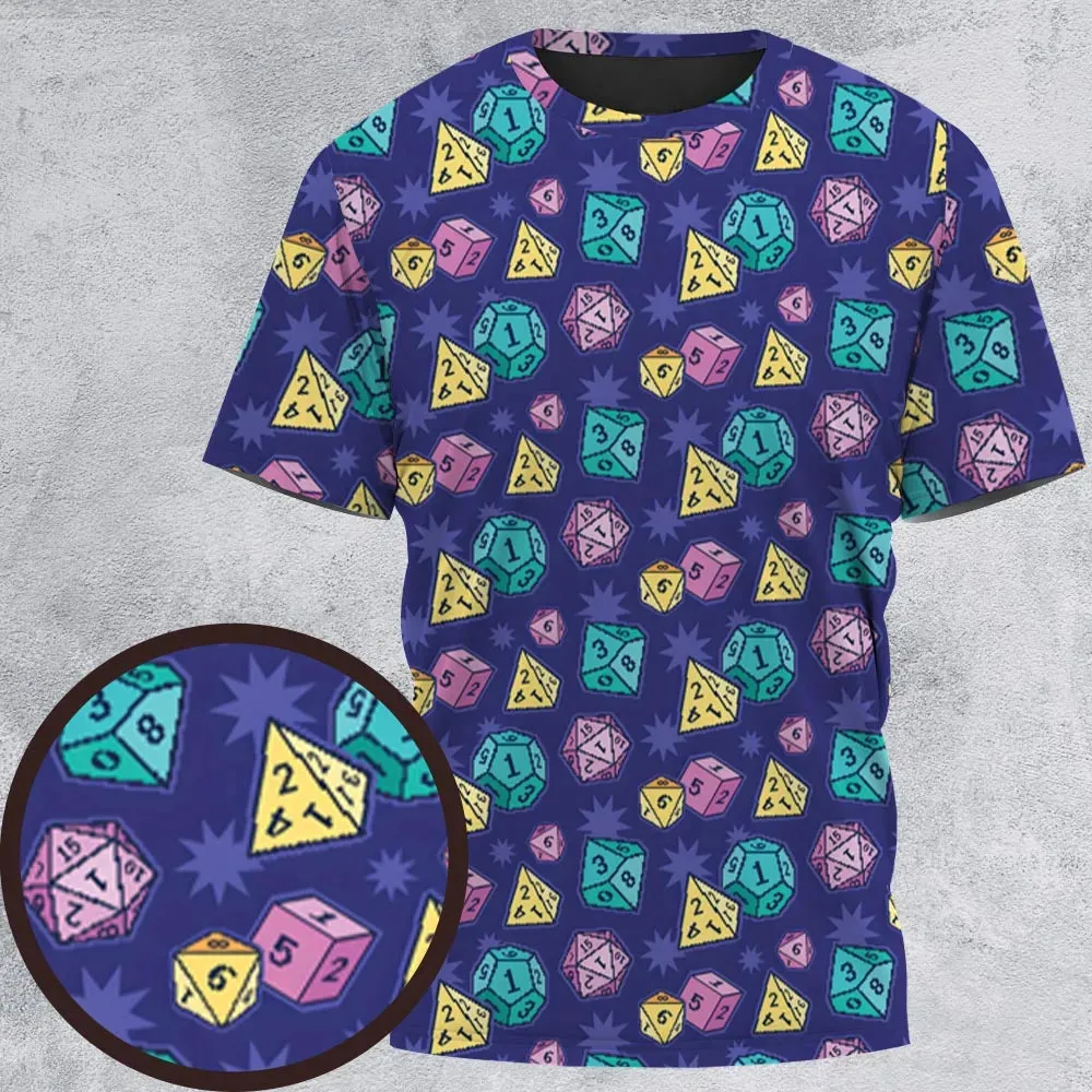 Pixel Dice All-Over Print Unisex T-Shirt - 3