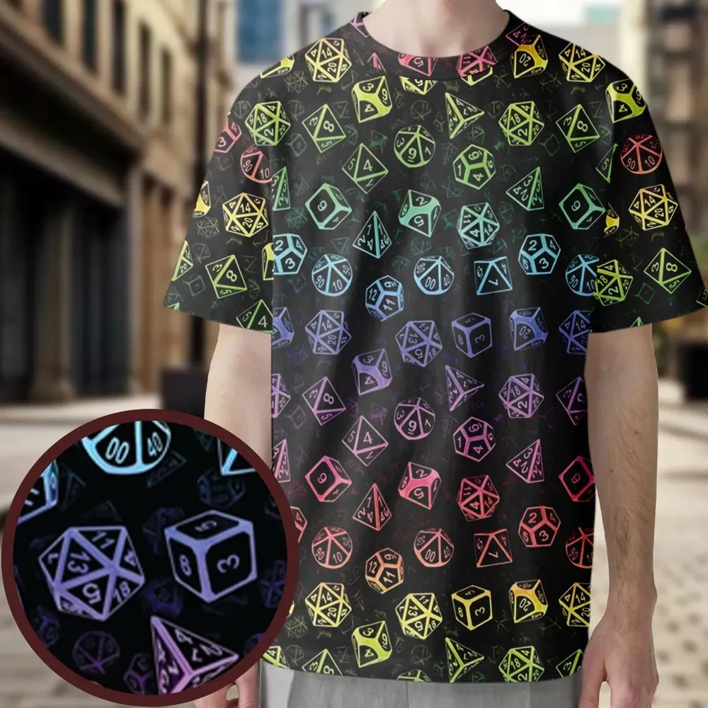 Rainbow Dice All-Over Print Unisex T-Shirt - 1
