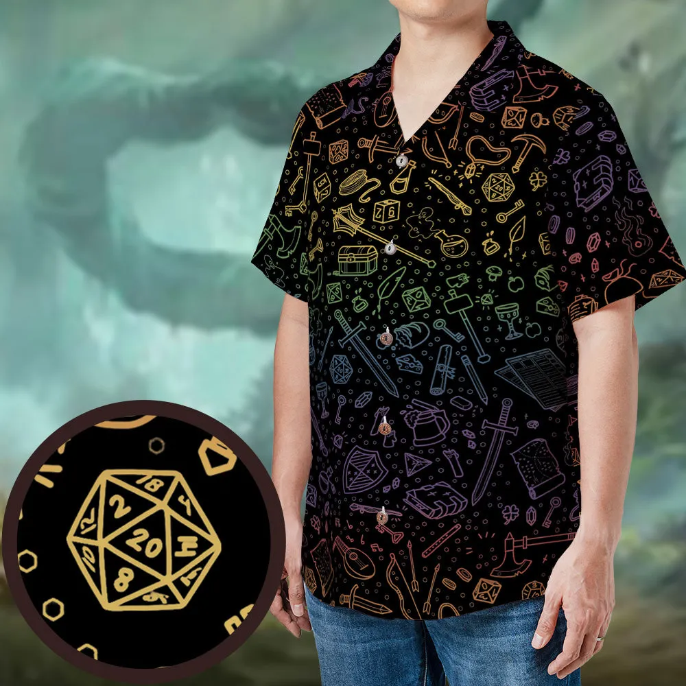 RPG Rainbow Pattern Hawaiian Shirt - 1