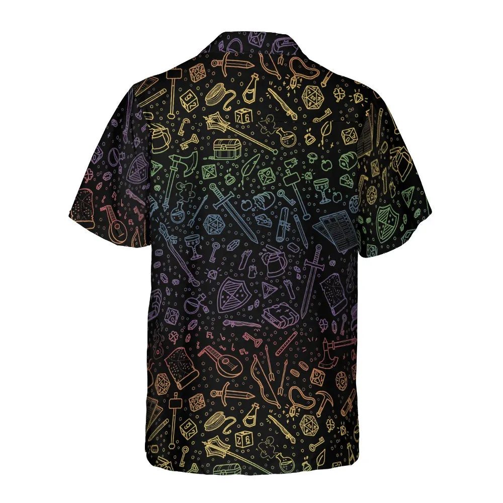 RPG Rainbow Pattern Hawaiian Shirt - 3