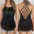 RPG Rainbow Pattern Criss Cross Tank Top - 1