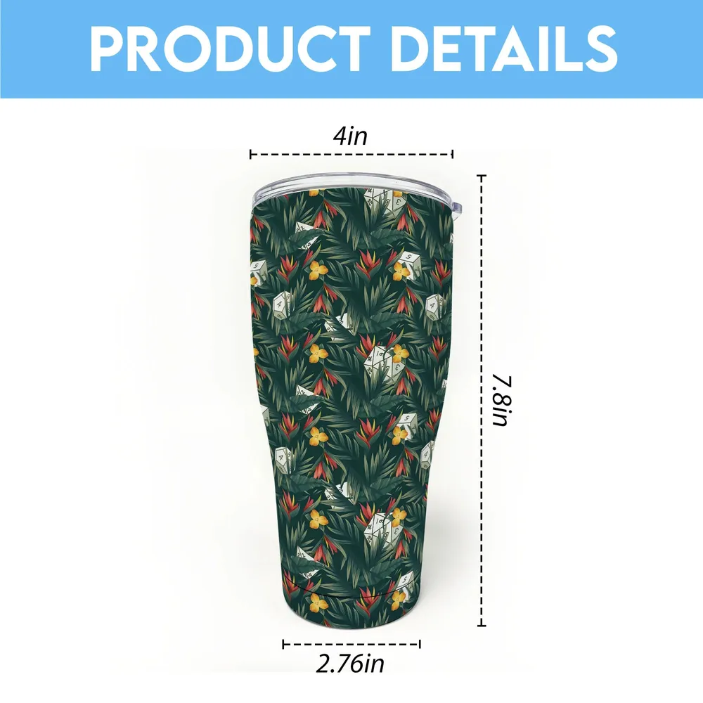 Tropical Dice Pattern Tumbler - 5
