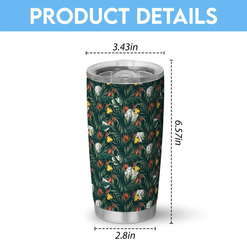 Tropical Dice Pattern Tumbler - 4