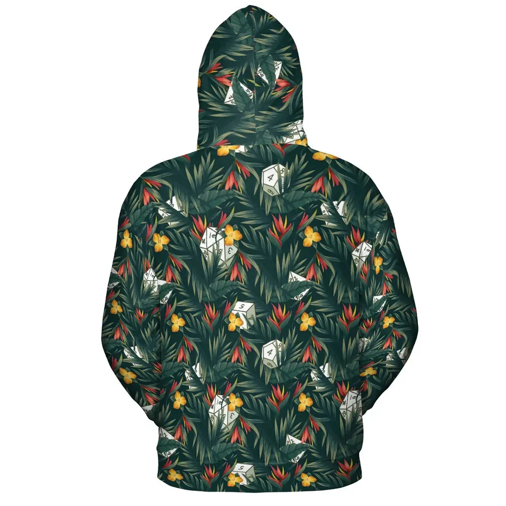 Tropical Dice Pattern All-over Print Hoodie - 3