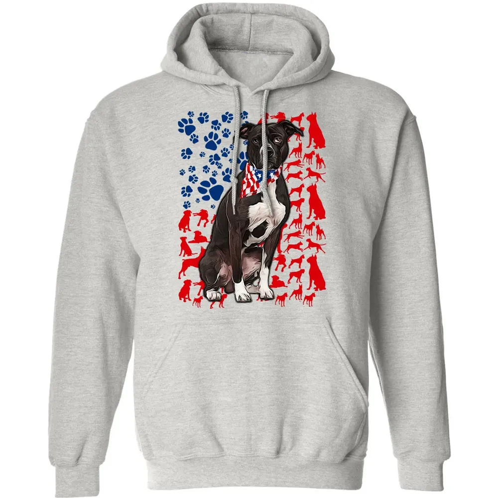 Pitbull 4th of July Classic Unisex Hoodie - 2