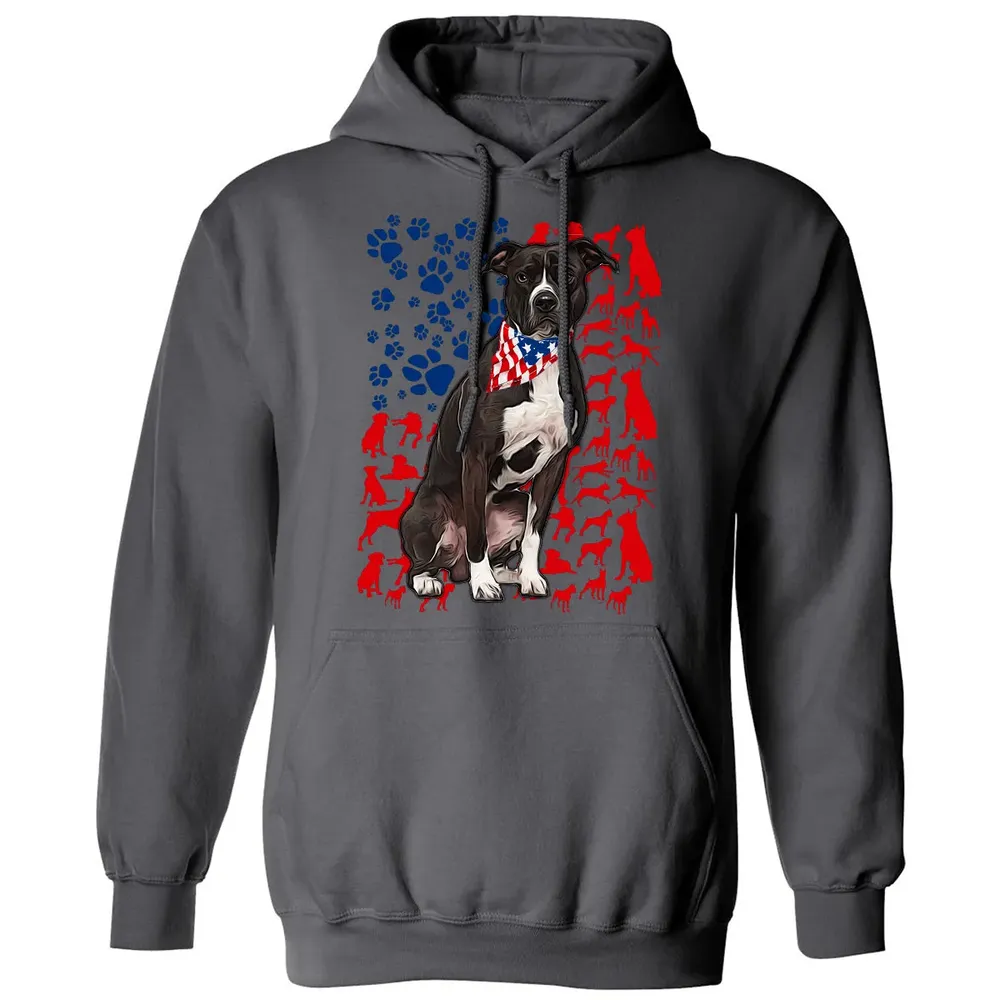 Pitbull 4th of July Classic Unisex Hoodie - 7