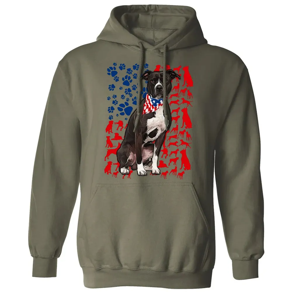 Pitbull 4th of July Classic Unisex Hoodie - 4
