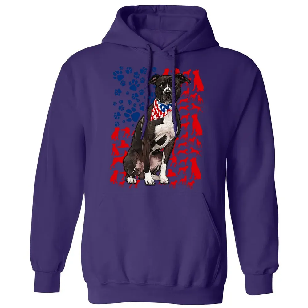 Pitbull 4th of July Classic Unisex Hoodie - 6