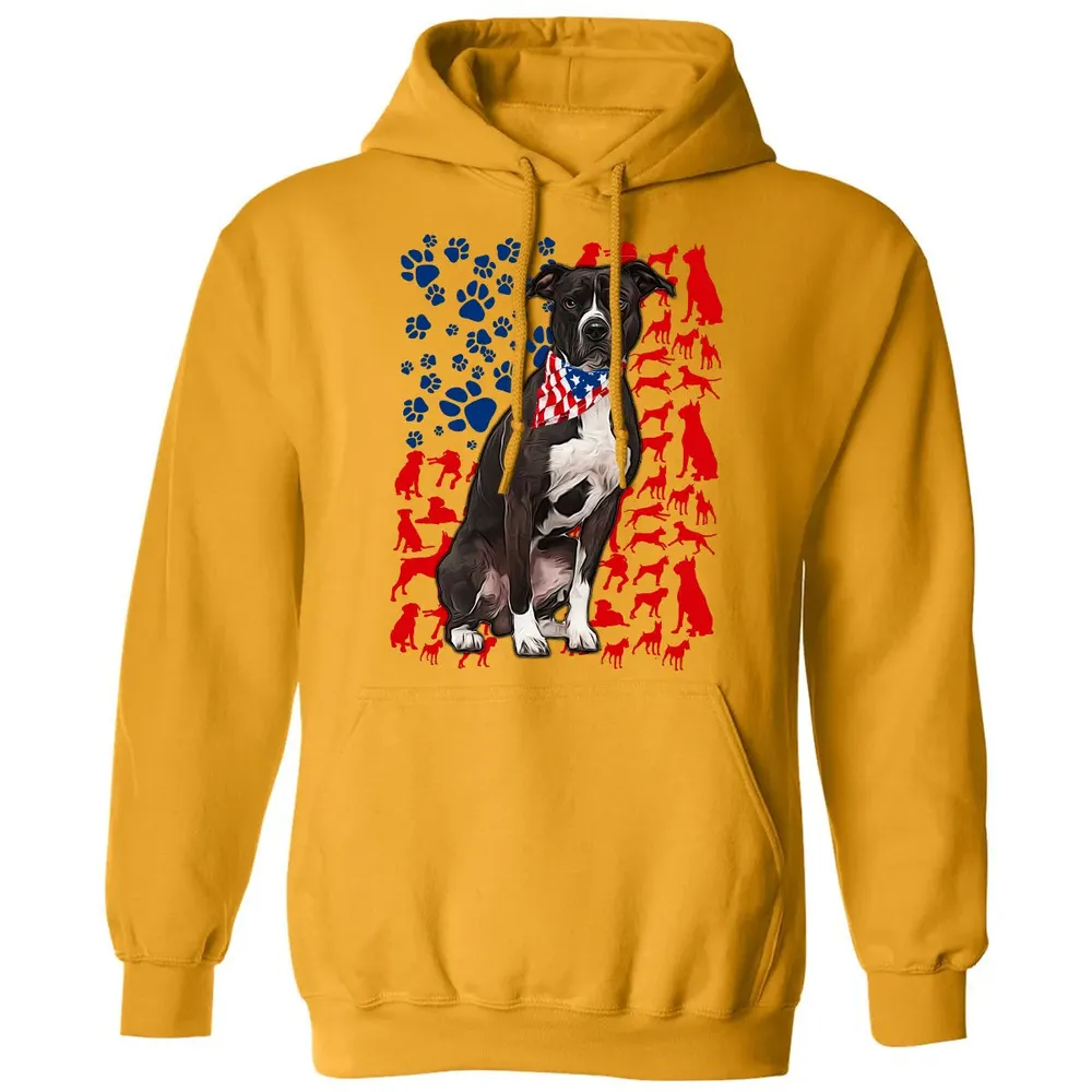 Pitbull 4th of July Classic Unisex Hoodie - 12