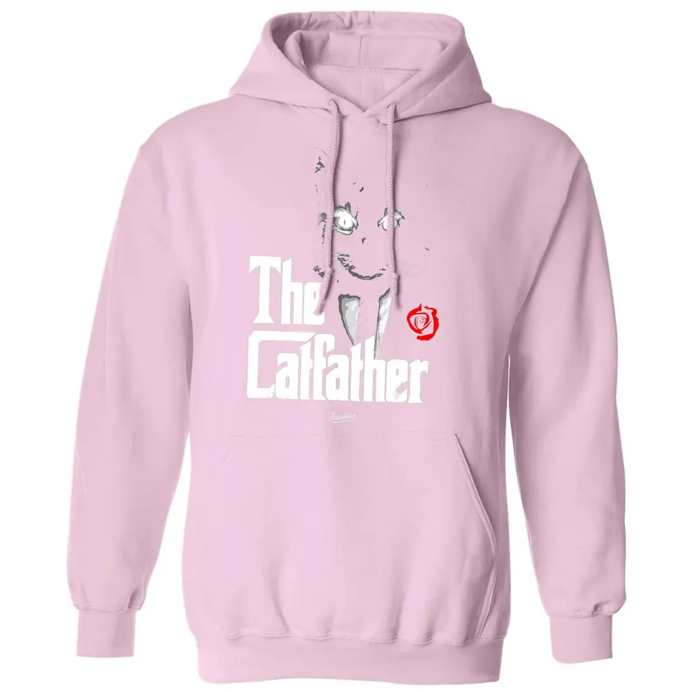 The Catfather Funny Cat Dad Tuxedo Cat Papa Novelty Themed Classic Unisex Hoodie - 3