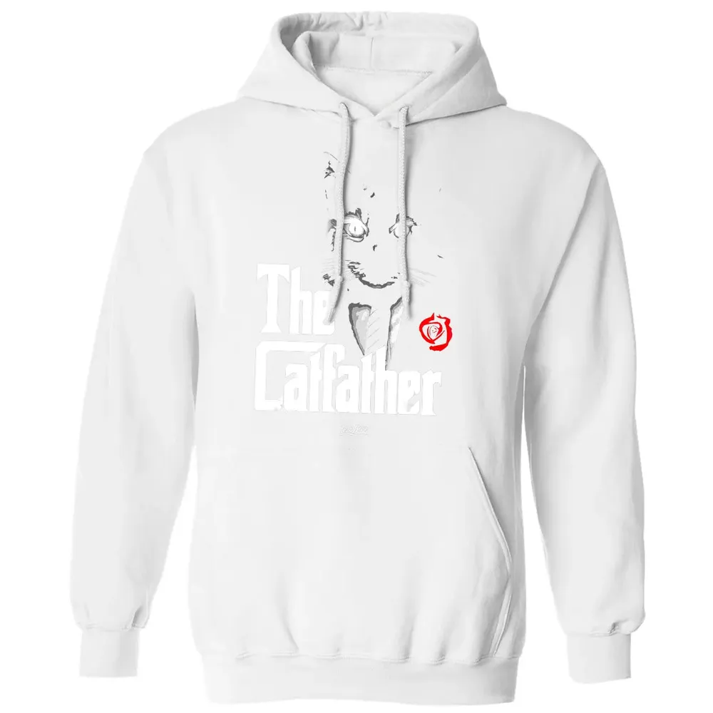 The Catfather Funny Cat Dad Tuxedo Cat Papa Novelty Themed Classic Unisex Hoodie - 11