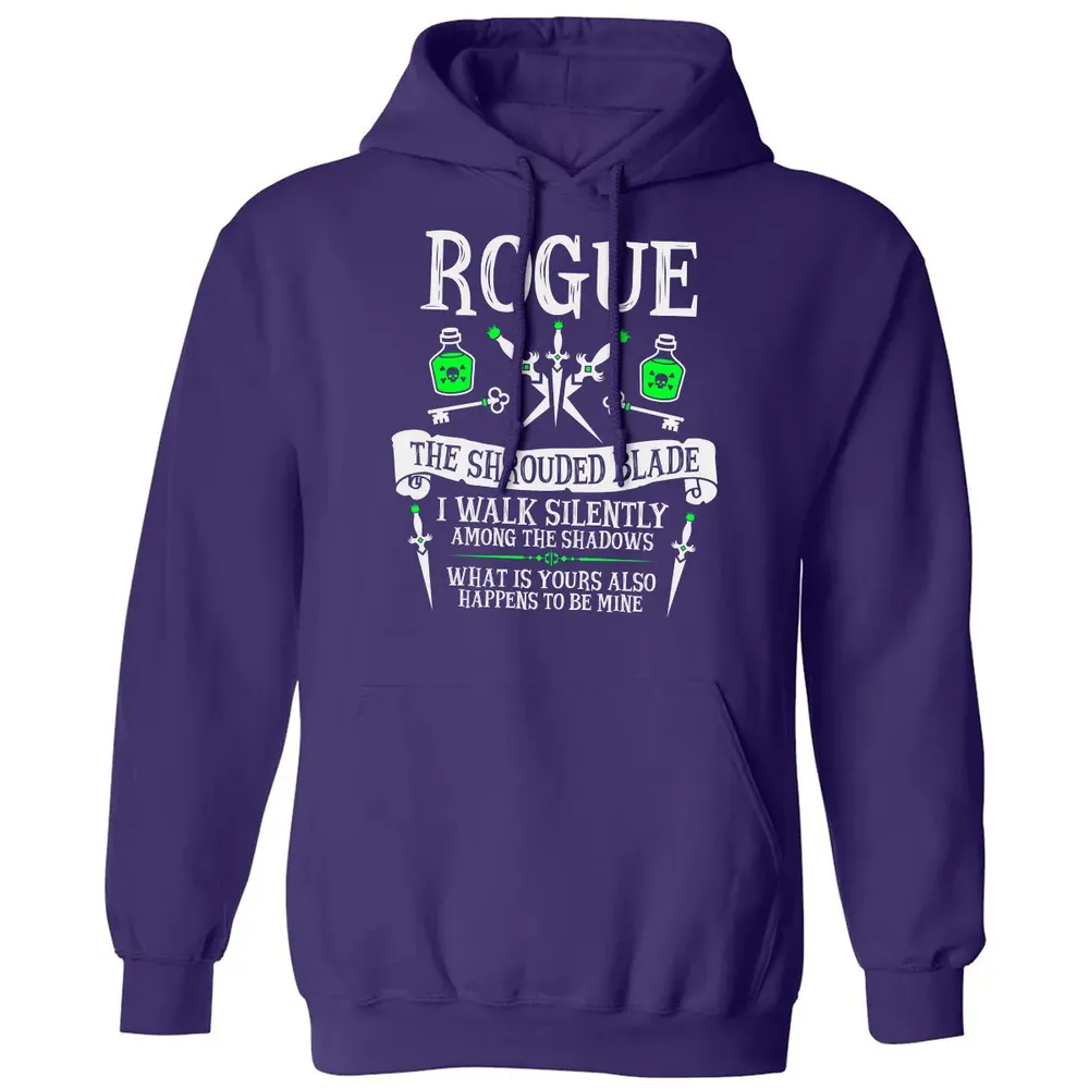 ROGUE, THE SHROUDED BLADE (White Text) Classic Unisex Hoodie - 6