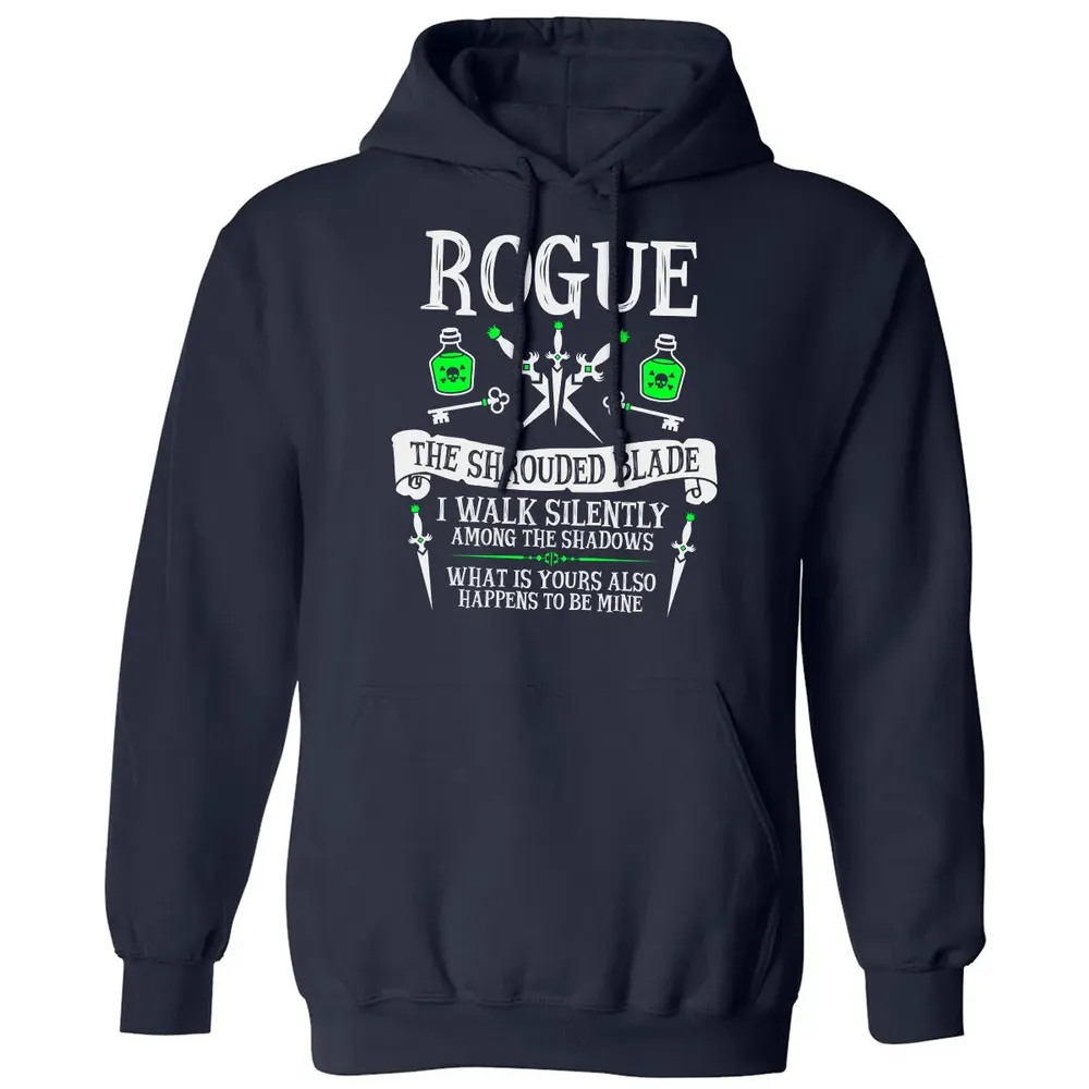ROGUE, THE SHROUDED BLADE (White Text) Classic Unisex Hoodie - 2