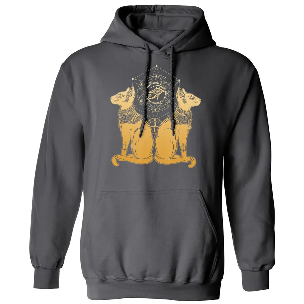 Egyptian Cat Goddess Bastet Sphinx Eye Of Ra Classic Unisex Hoodie - 7