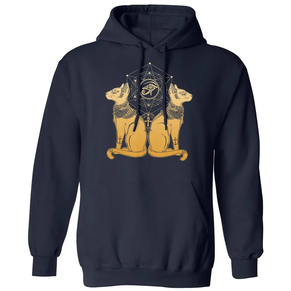 Egyptian Cat Goddess Bastet Sphinx Eye Of Ra Classic Unisex Hoodie - 2