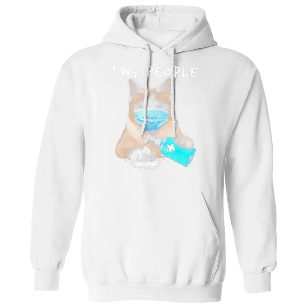 Siamese Cat Ew People Dog Wearing A Face Mask Classic Unisex Hoodie - 11