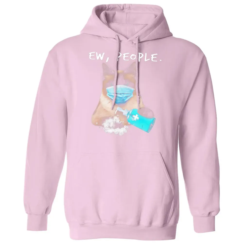 Siamese Cat Ew People Dog Wearing A Face Mask Classic Unisex Hoodie - 3