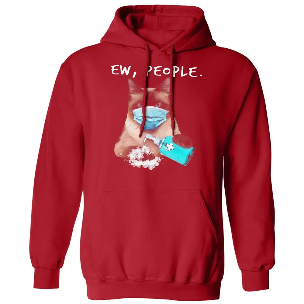 Siamese Cat Ew People Dog Wearing A Face Mask Classic Unisex Hoodie - 5