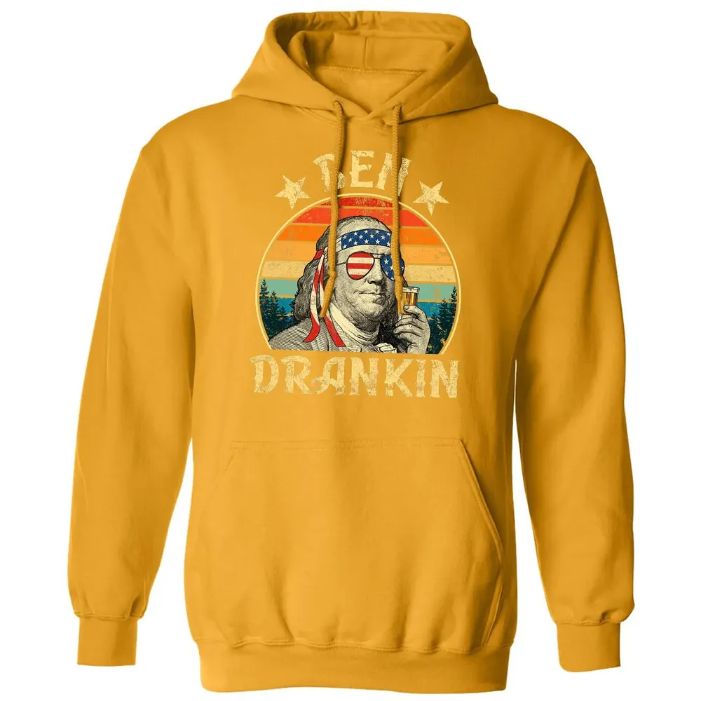 Ben Drankin Funny 4th of July Vintage Retro Classic Unisex Hoodie - 12
