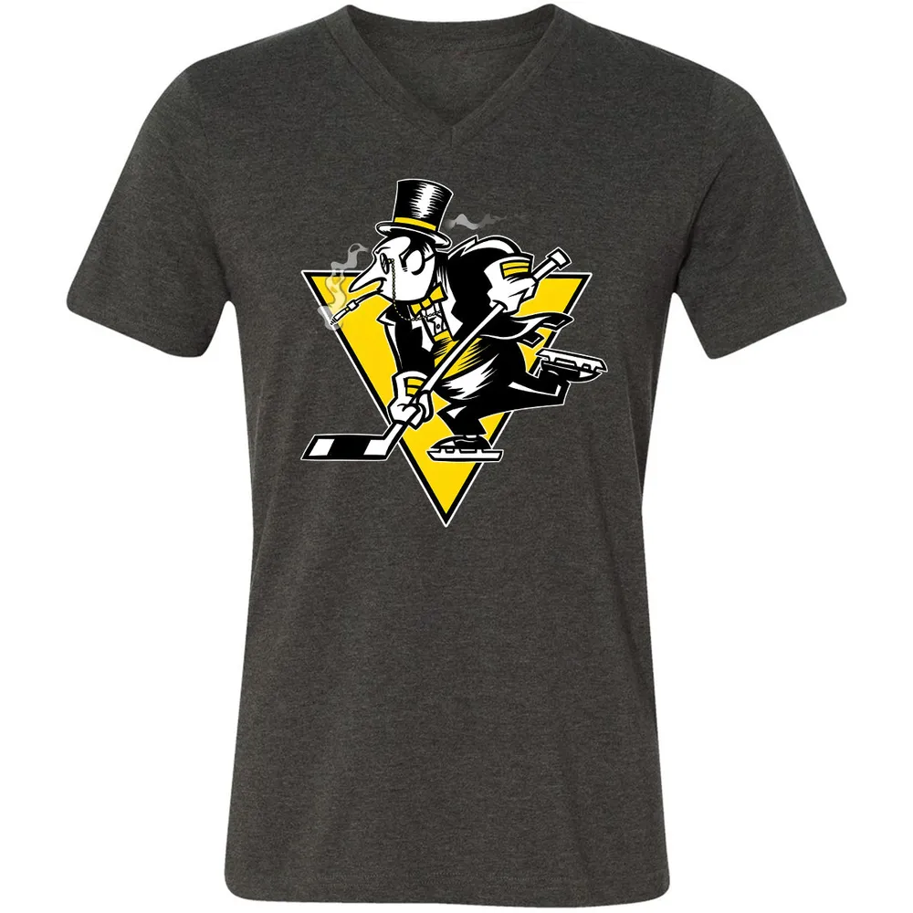 Go! Penguin Go! Unisex V-neck T-shirt - 9