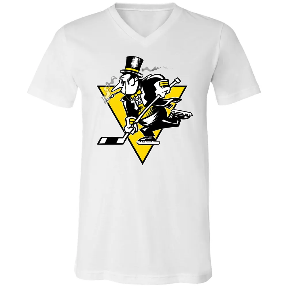 Go! Penguin Go! Unisex V-neck T-shirt - 6