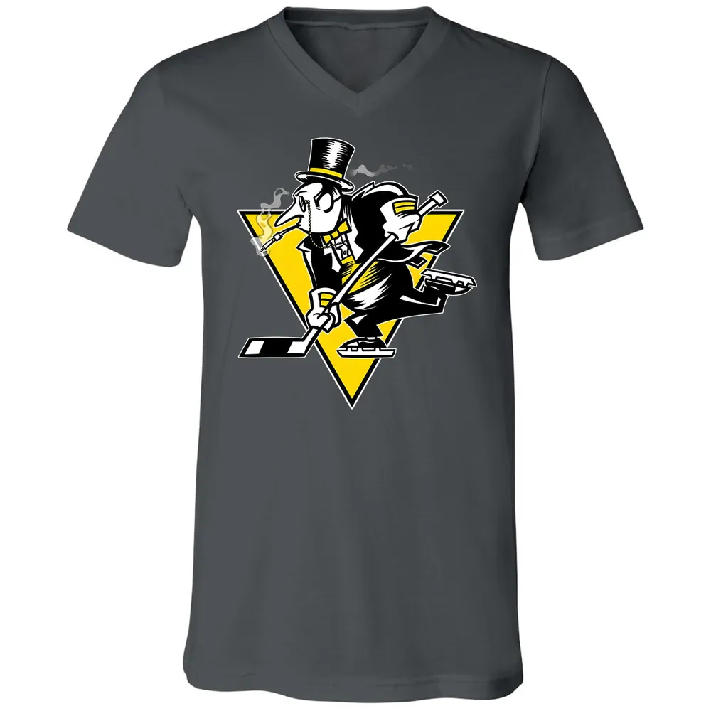 Go! Penguin Go! Unisex V-neck T-shirt - 13