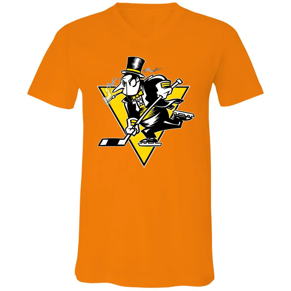 Go! Penguin Go! Unisex V-neck T-shirt - 12