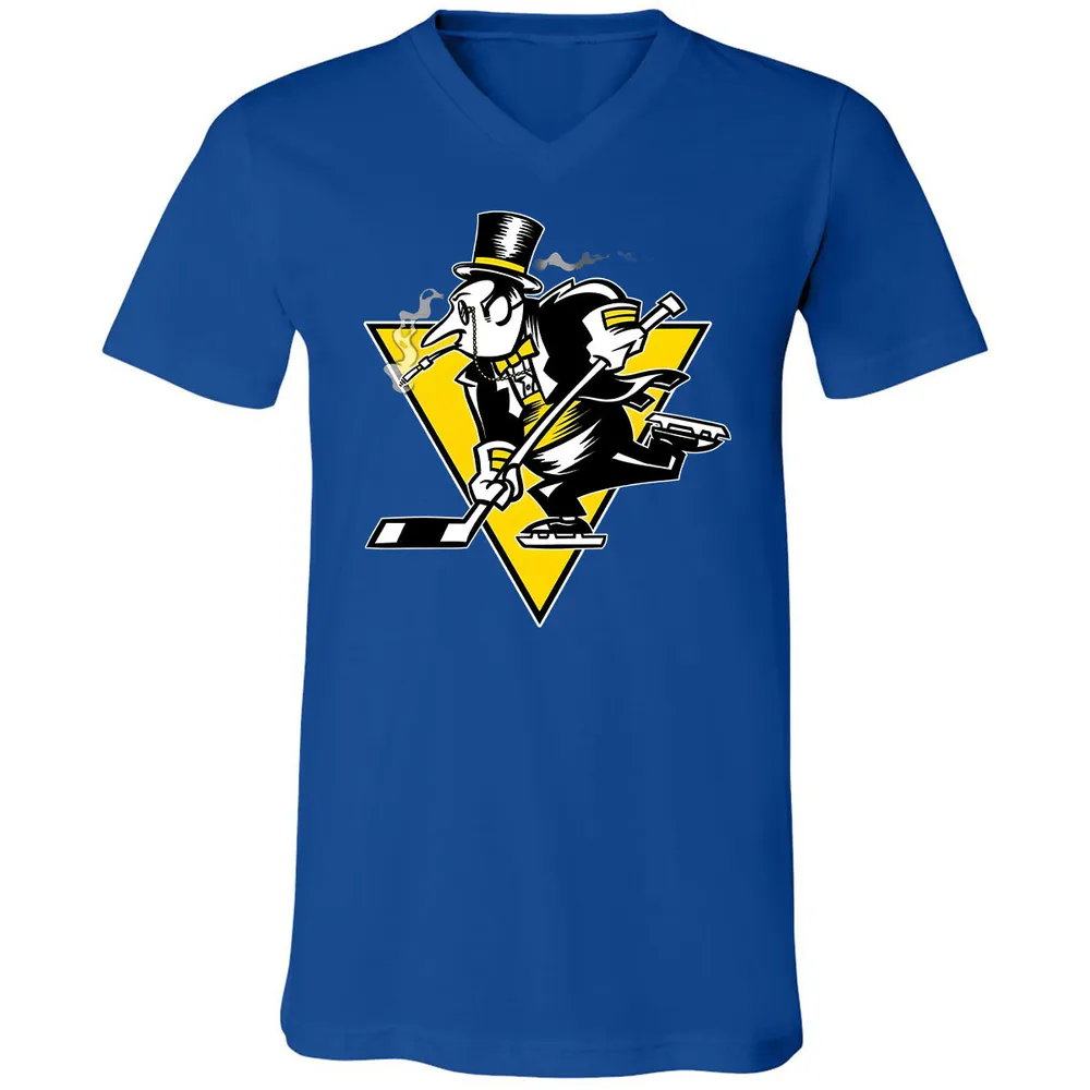 Go! Penguin Go! Unisex V-neck T-shirt - 5