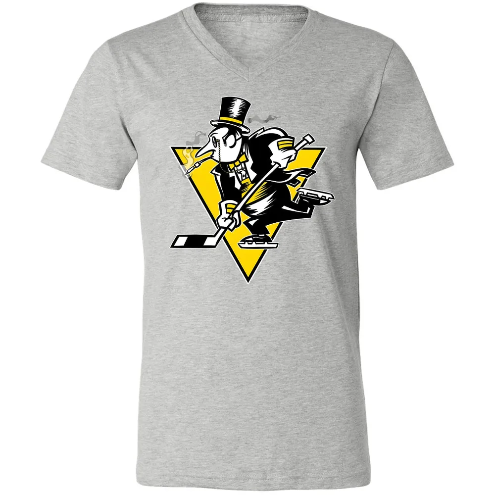 Go! Penguin Go! Unisex V-neck T-shirt - 8