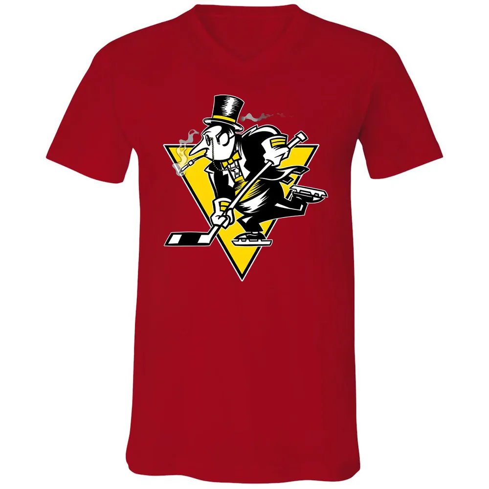 Go! Penguin Go! Unisex V-neck T-shirt - 4