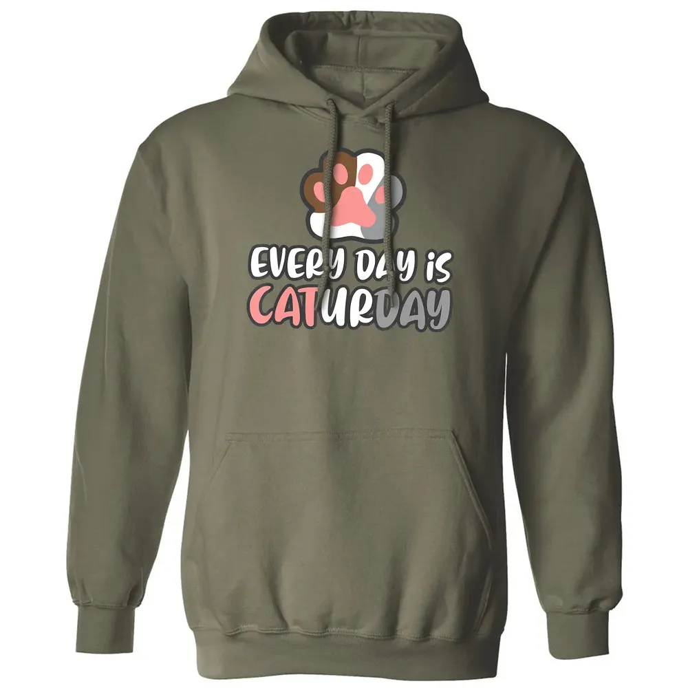 Ca Everyday Is Caturday Cat Classic Unisex Hoodie - 4