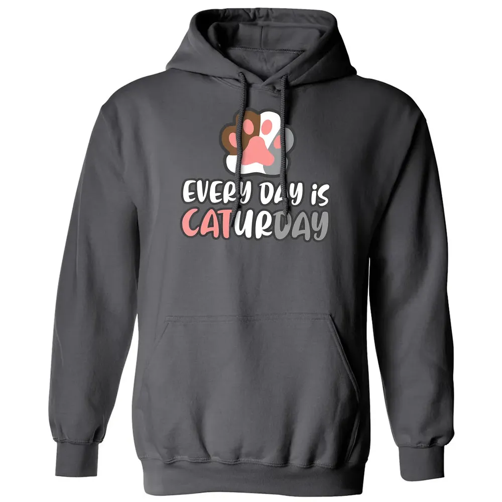 Ca Everyday Is Caturday Cat Classic Unisex Hoodie - 7