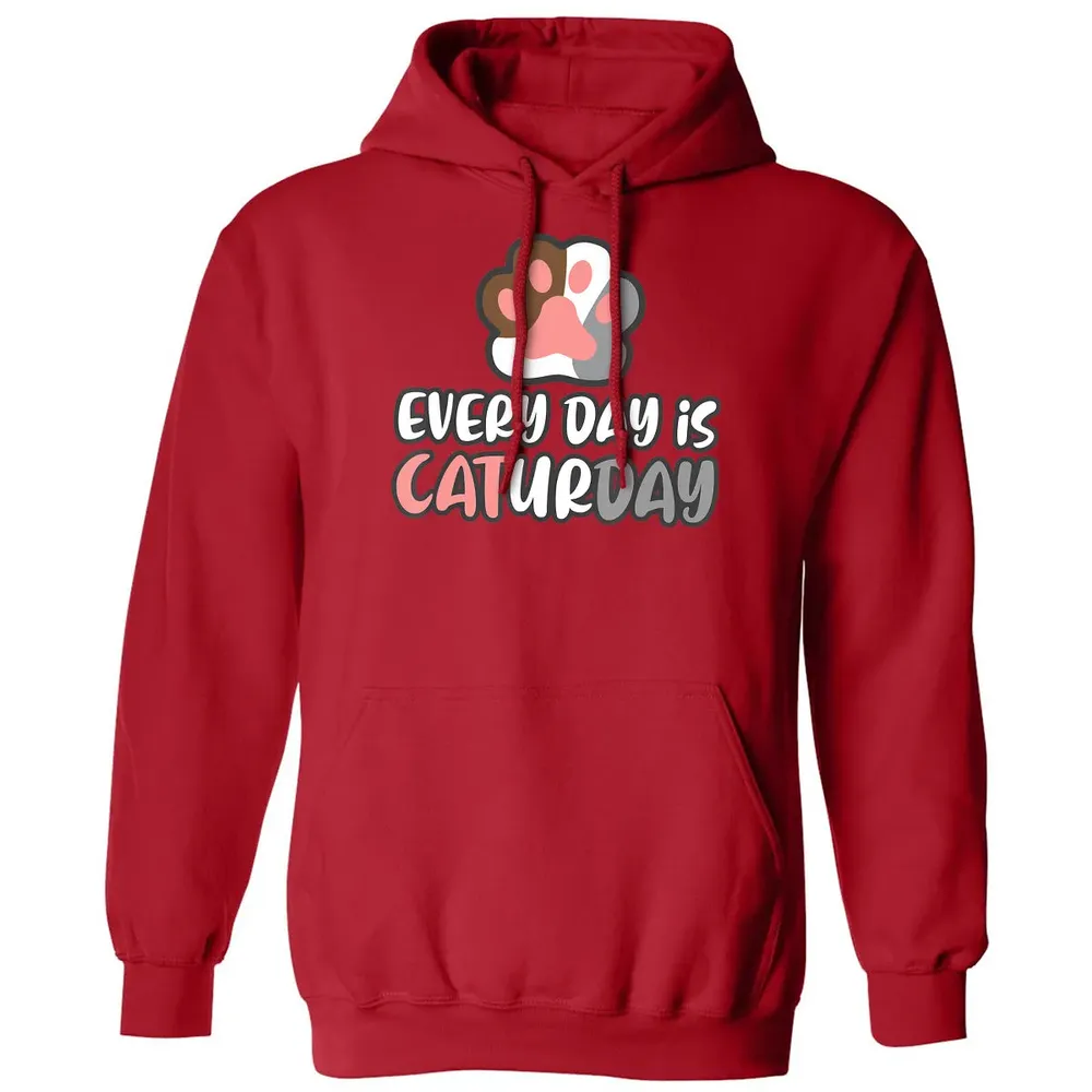 Ca Everyday Is Caturday Cat Classic Unisex Hoodie - 5