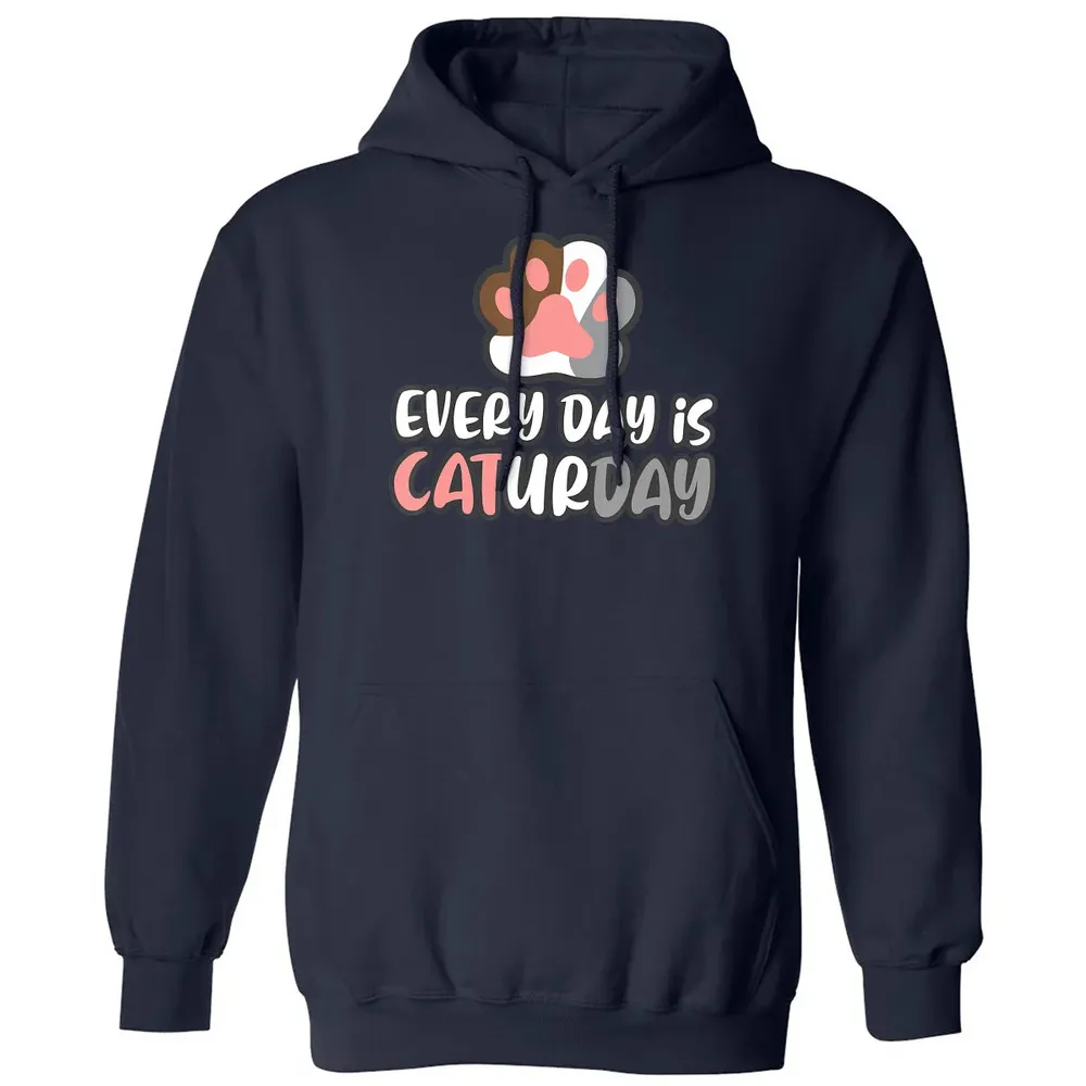 Ca Everyday Is Caturday Cat Classic Unisex Hoodie - 2