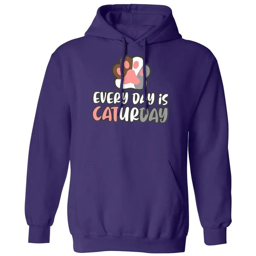 Ca Everyday Is Caturday Cat Classic Unisex Hoodie - 6