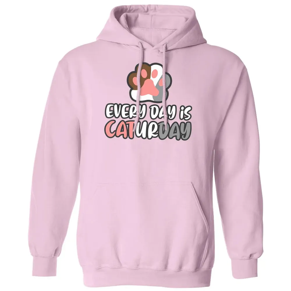 Ca Everyday Is Caturday Cat Classic Unisex Hoodie - 3