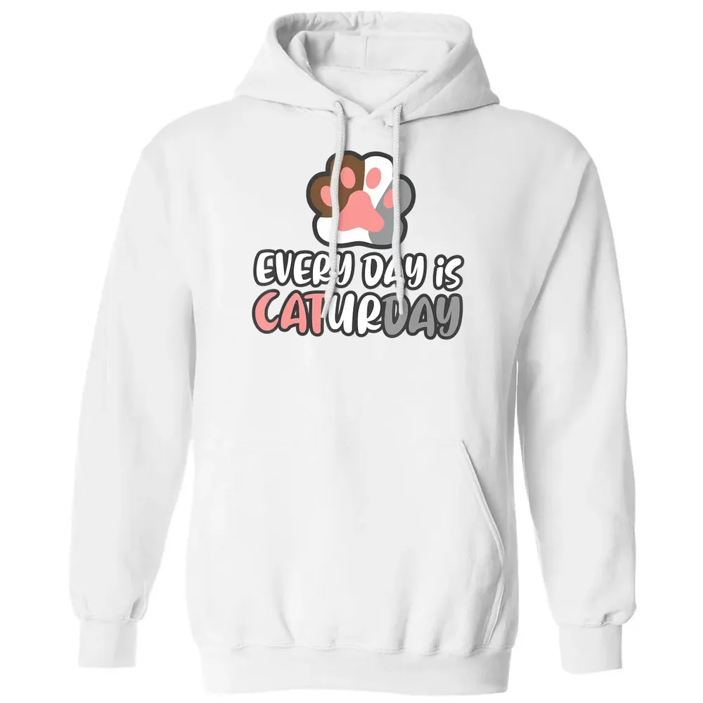Ca Everyday Is Caturday Cat Classic Unisex Hoodie - 11