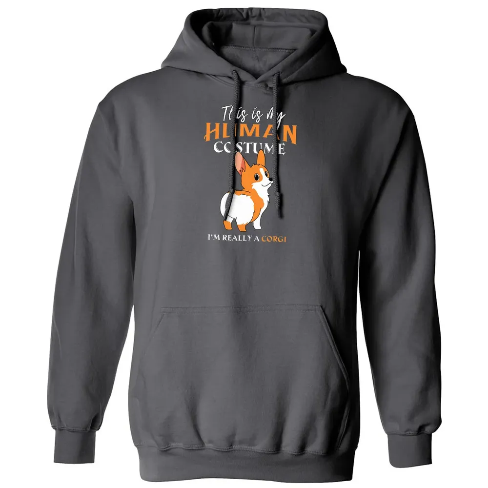 This Is My Human Costume I'm Really A Corgi Funny Halloween Classic Unisex Hoodie - 7