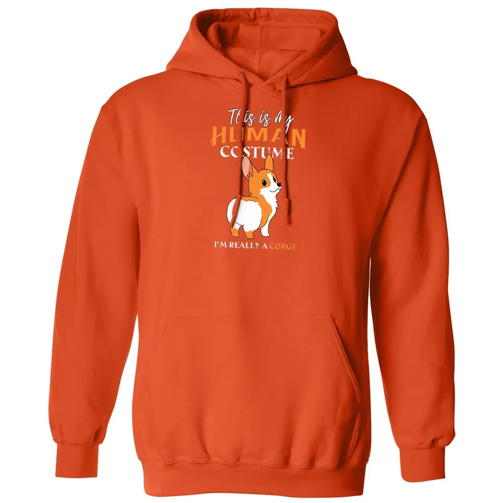 This Is My Human Costume I'm Really A Corgi Funny Halloween Classic Unisex Hoodie - 10