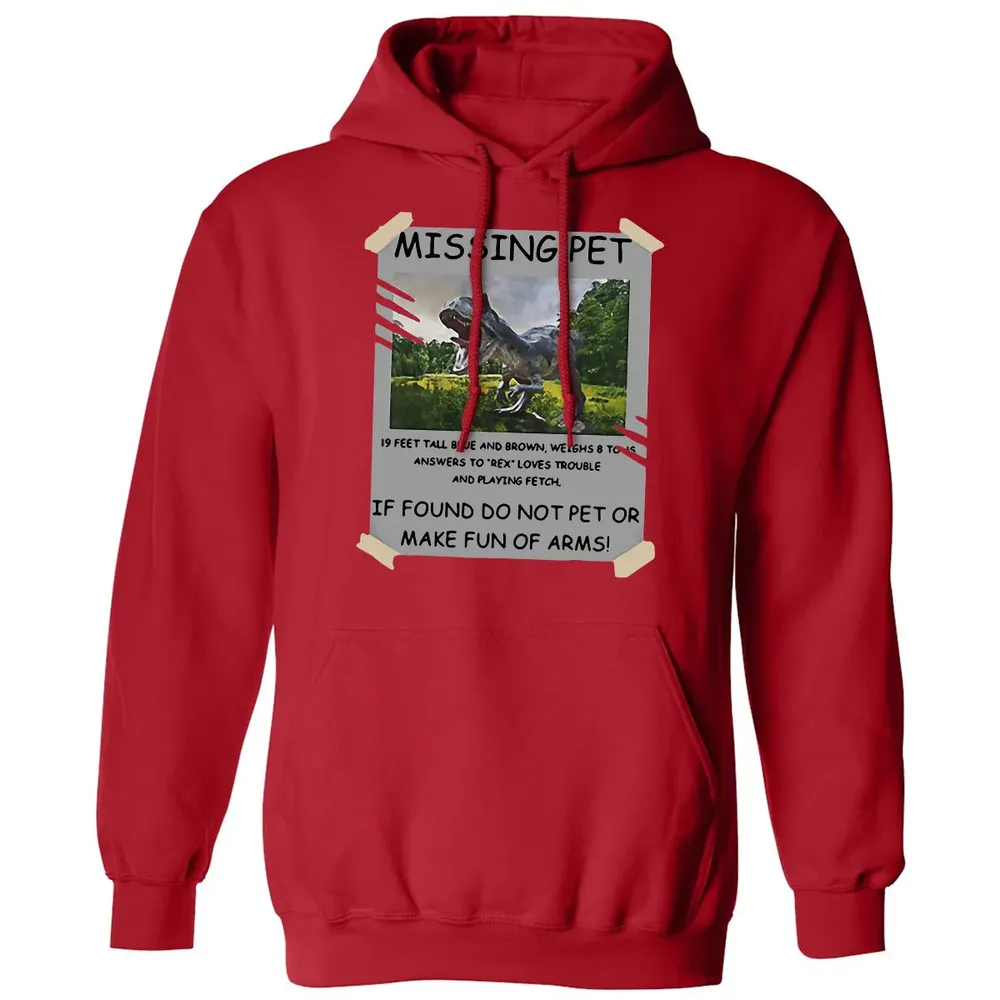 Dinosaur Missing Pet Classic Unisex Hoodie - 5